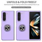 For Samsung Galaxy Z Fold6 5G Armor Ring Holder Phone Case(Purple) - 2