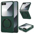 For Samsung Galaxy Z Flip7 5G Armor Ring Holder Phone Case(Dark Green) - 1