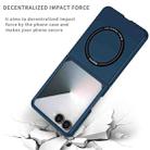 For Samsung Galaxy Z Flip7 5G Armor Ring Holder Phone Case(Dark Blue) - 2