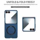 For Samsung Galaxy Z Flip7 5G Armor Ring Holder Phone Case(Dark Blue) - 3