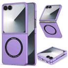 For Samsung Galaxy Z Flip7 5G Armor Ring Holder Phone Case(Purple) - 1