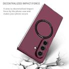 For Samsung Galaxy Z Fold7 5G Armor Ring Holder Phone Case(Wine Red) - 2