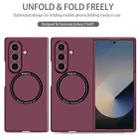 For Samsung Galaxy Z Fold7 5G Armor Ring Holder Phone Case(Wine Red) - 3