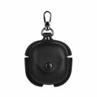 For Samsung Galaxy Buds Live / Pro Leather TWS Earphone Protective Case with Hook(Black) - 1