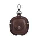 For Samsung Galaxy Buds Live / Pro Leather TWS Earphone Protective Case with Hook(Brown) - 1