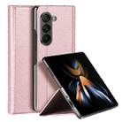 For Samsung Galaxy Z Fold5 5G DUX DUCIS Bril Series PU + TPU Phone Case(Pink) - 1