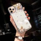 For iPhone 11 Pro Max Pearl Flower Diamond TPU Phone Case - 1