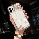 For iPhone 12 Pro Max Pearl Flower Diamond TPU Phone Case - 1