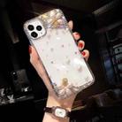 For iPhone 13 Pro Pearl Flower Diamond TPU Phone Case - 1