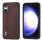 For Sony Xperia 5 V ABEEL Genuine Leather Xiaoya Series Phone Case(Coffee) - 1