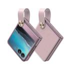 For Motorola Razr 40 Ultra Hand Strap Type Leather Phone Case(Rose Gold) - 1