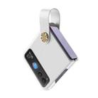 For Motorola Razr 40 Hand Strap Type Leather Phone Case(White) - 1