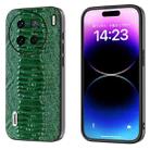 For vivo X90 Pro ABEEL Genuine Leather Weilai Series Phone Case(Green) - 1