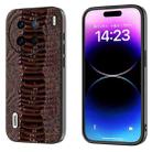 For vivo X90 Pro+ ABEEL Genuine Leather Weilai Series Phone Case(Coffee) - 1