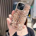 For iPhone 14 Plus Colorful Crystal Shell Pattern PC + TPU Phone Case(Deep Leopard) - 1