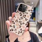 For iPhone 14 Pro Colorful Crystal Shell Pattern PC + TPU Phone Case(Light Leopard) - 1