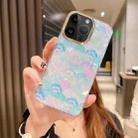 For iPhone 14 Pro Max Colorful Crystal Shell Pattern PC + TPU Phone Case(Scallop Blue) - 1