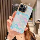For iPhone 13 Pro Colorful Crystal Shell Pattern PC + TPU Phone Case(Scallop Blue) - 1