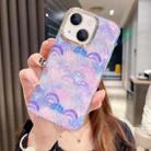 For iPhone 13 Colorful Crystal Shell Pattern PC + TPU Phone Case(Scallop Purple) - 1