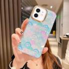 For iPhone 12 Colorful Crystal Shell Pattern PC + TPU Phone Case(Scallop Blue) - 1