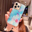 For iPhone 11 Pro Max Colorful Crystal Shell Pattern PC + TPU Phone Case(Fish-scales Blue) - 1