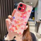 For iPhone 11 Colorful Crystal Shell Pattern PC + TPU Phone Case(Fish-scales Red) - 1