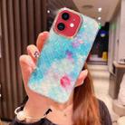 For iPhone 11 Colorful Crystal Shell Pattern PC + TPU Phone Case(Fish-scales Blue) - 1