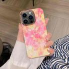 For iPhone 13 Pro Max Colorful Shell Texture Marble PC + TPU Phone Case(Pink Orange) - 1