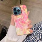 For iPhone 12 Pro Max Colorful Shell Texture Marble PC + TPU Phone Case(Pink Orange) - 1