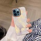 For iPhone 12 Pro Max Colorful Shell Texture Marble PC + TPU Phone Case(White) - 1