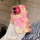 For iPhone 11 Colorful Shell Texture Marble PC + TPU Phone Case(Pink Orange) - 1