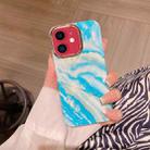 For iPhone 11 Colorful Shell Texture Marble PC + TPU Phone Case(Blue White) - 1