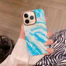 For iPhone 11 Pro Colorful Shell Texture Marble PC + TPU Phone Case(Blue White) - 1