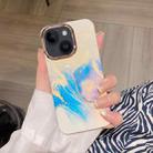 For iPhone 15 Plus Colorful Shell Texture Marble PC + TPU Phone Case(Blue Purple) - 1