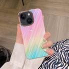 For iPhone 15 Colorful Shell Texture Marble PC + TPU Phone Case(Colorful Meteor) - 1