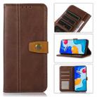 For Huawei Nova 11i / Enjoy 60 Pro Stitching Thread Calf Texture Leather Phone Case(Coffee) - 1