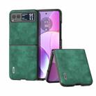 For Motorola Razr 40 ABEEL Morocco Texture PU Phone Case(Green) - 1