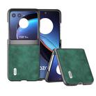 For Motorola Razr 40 Ultra ABEEL Morocco Texture PU Phone Case(Green) - 1