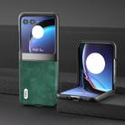 For Motorola Razr 40 Ultra ABEEL Morocco Texture PU Phone Case(Green) - 2
