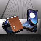 For Motorola Razr 40 Ultra ABEEL Morocco Texture PU Phone Case(Brown) - 3