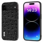 For Google Pixel 8 Pro ABEEL Genuine Leather Ostrich Texture Phone Case(Black) - 1