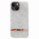 For iPhone 14 Plus Electroplating Shell Texture TPU Phone Case(White) - 1