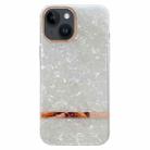 For iPhone 14 Electroplating Shell Texture TPU Phone Case(White) - 1