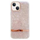 For iPhone 13 Electroplating Shell Texture TPU Phone Case(Pink) - 1