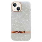 For iPhone 13 Electroplating Shell Texture TPU Phone Case(White) - 1