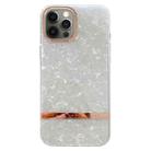For iPhone 12 Pro Electroplating Shell Texture TPU Phone Case(White) - 1