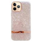 For iPhone 11 Pro Max Electroplating Shell Texture TPU Phone Case(Pink) - 1