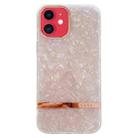 For iPhone 11 Electroplating Shell Texture TPU Phone Case(Pink) - 1