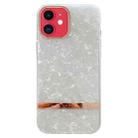 For iPhone 11 Electroplating Shell Texture TPU Phone Case(White) - 1