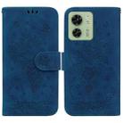 For Motorola Edge 40 Butterfly Rose Embossed Leather Phone Case(Blue) - 1